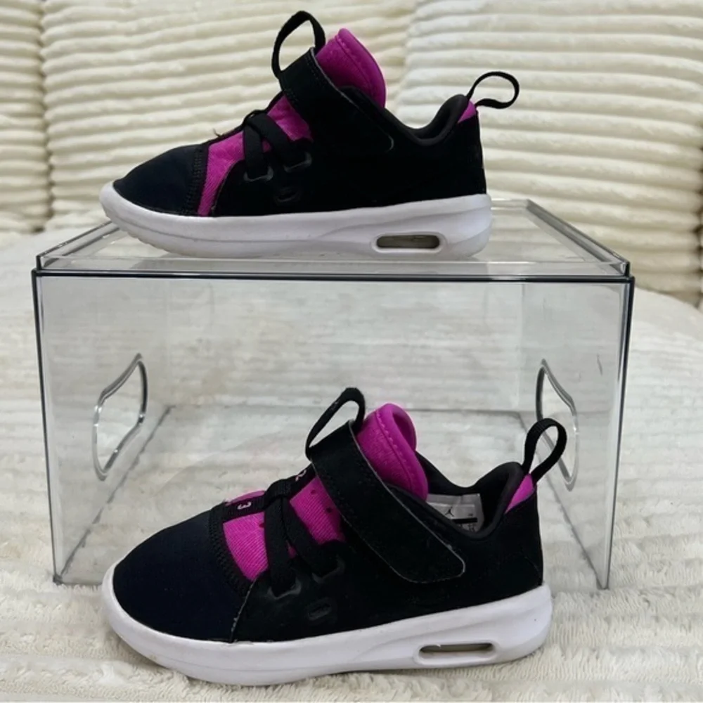 Air Jordan First Class GT Sneakers Size Kids 9C Color Black And Pink